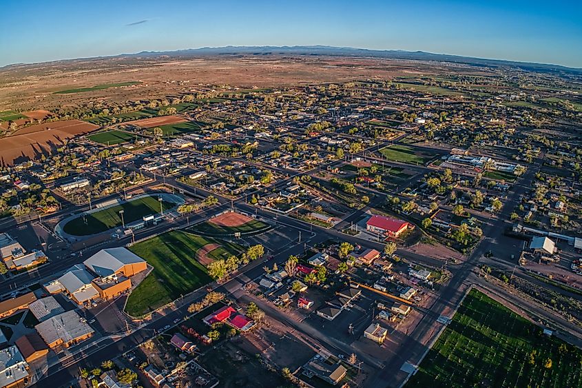 Aerial view of Snowflake, Arizona.