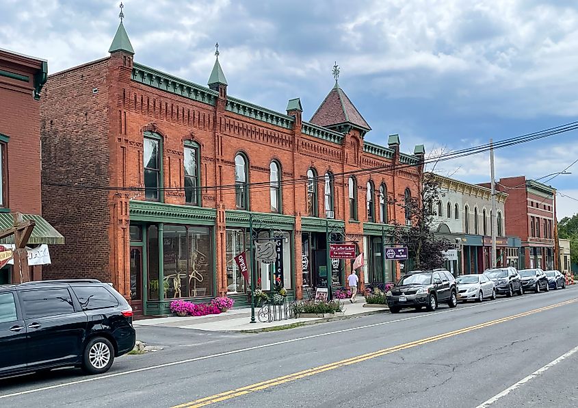 Bullard Block and Broad Street in downtown Schuylerville, New York.