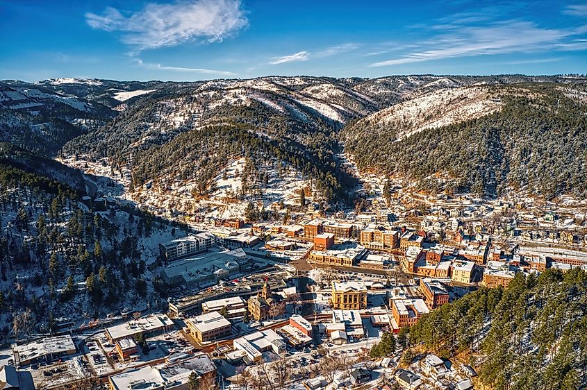 Aerial View of Deadwood, South Dakota