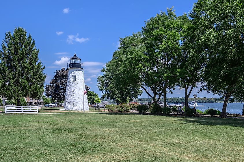 A historic lighthouse in Havre de Grace, Maryland.