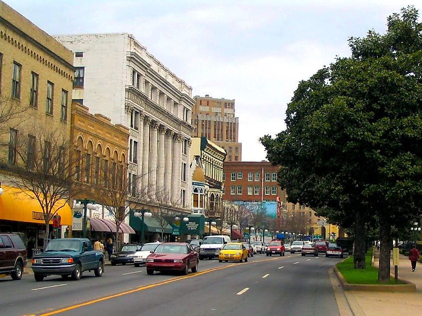 Downtown Hot Springs, Arkansas.