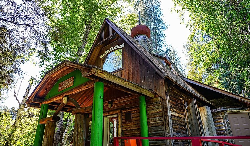 Alexander Zuckerberg's Russian Orthodox Chapel House on Zuckerberg Island in Castlegar in the West Kootenay region of British Columbia