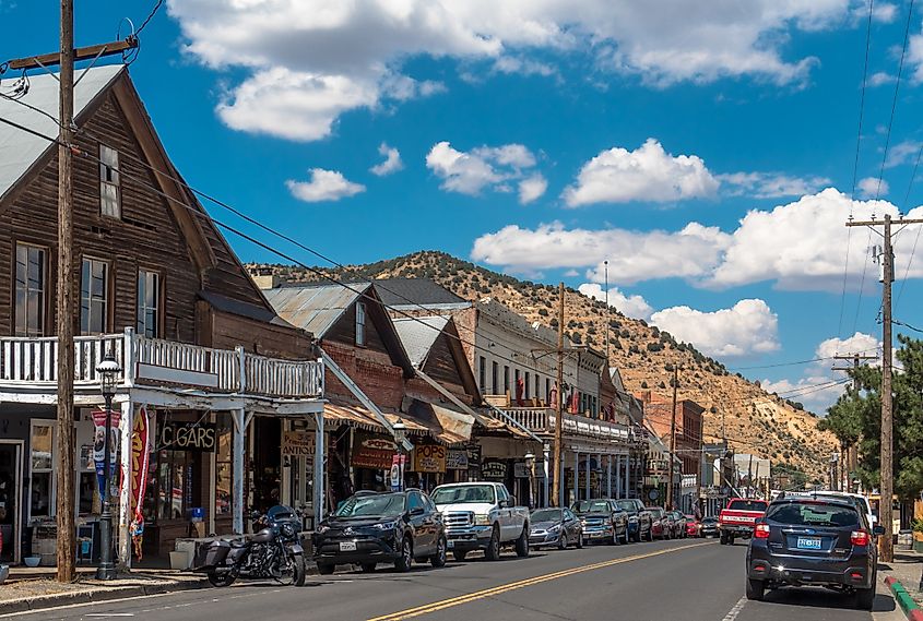 The lovely Main Street area of Virginia City, Nevada