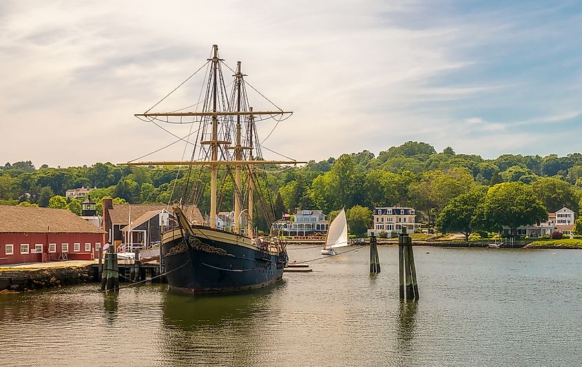 The seaport and maritime museum in Mystic, Connecticut. 