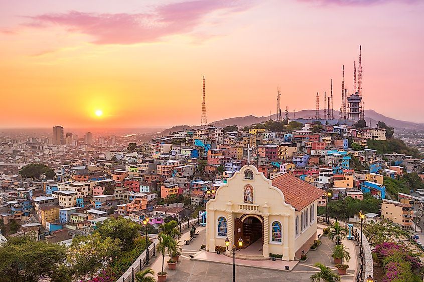 Sunset in the city of Guayaquil