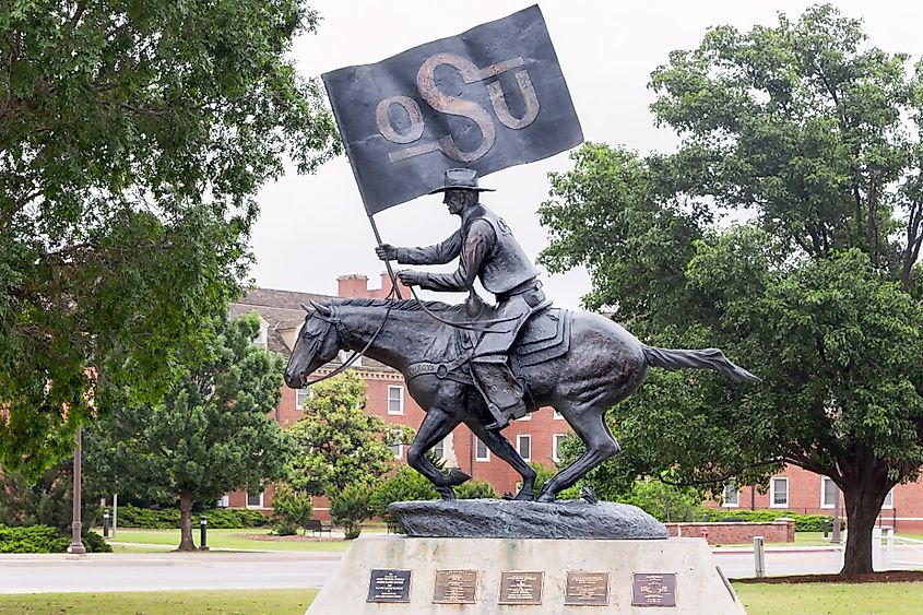 The OSU Spirt Rider on the campus of Oklahoma State University