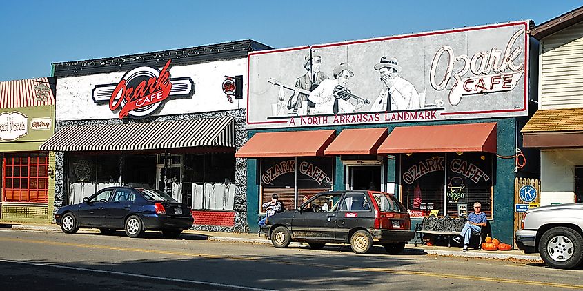 Historic downtown of Jasper, Arkansas