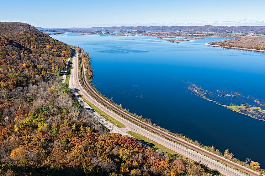 A roadway near Winona, Minnesota.