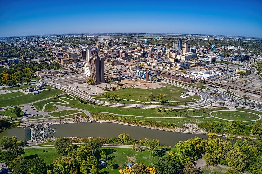 Aerial View of Fargo, North Dakota 