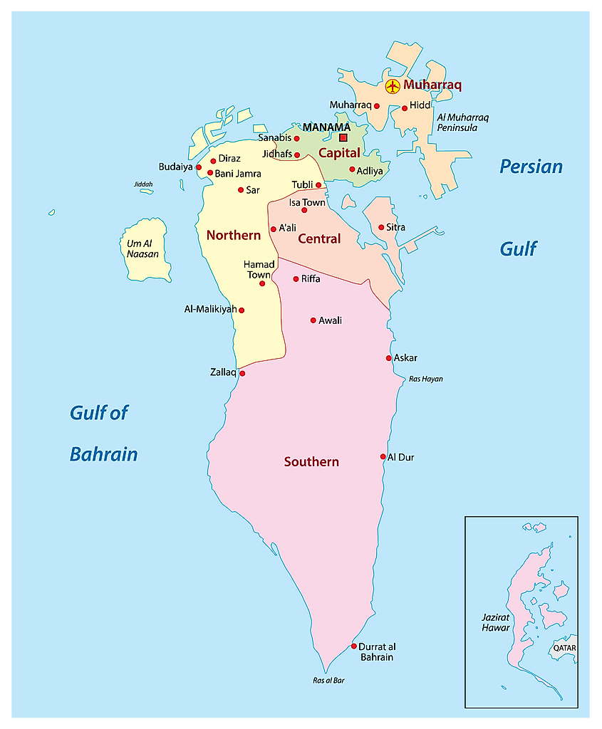 Bahrain Map With Block Numbers Bahrain Maps & Facts - World Atlas