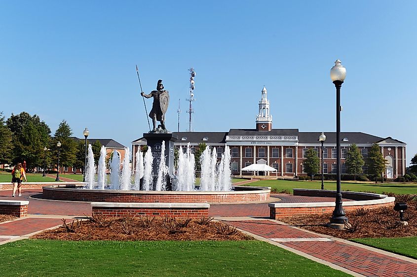 Troy university Campus in Troy , Alabama.