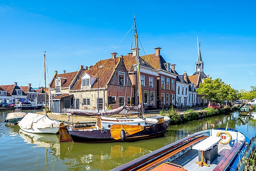 Old city of Makkum, Netherlands
