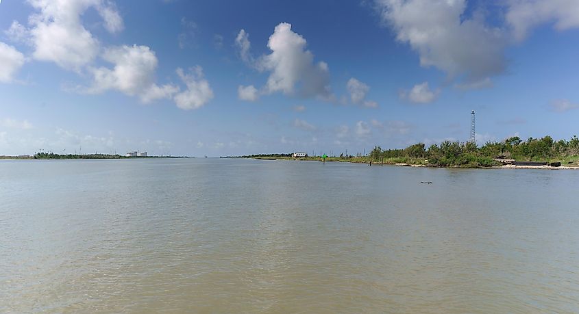 The Calcasieu River at Cameron, Louisiana