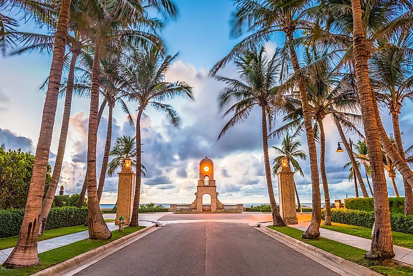 The serene settings of Palm Beach, Florida.