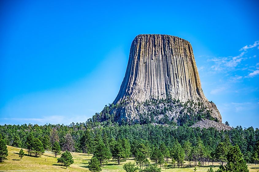 Devils Tower National Monument near Sundance, Wyoming.