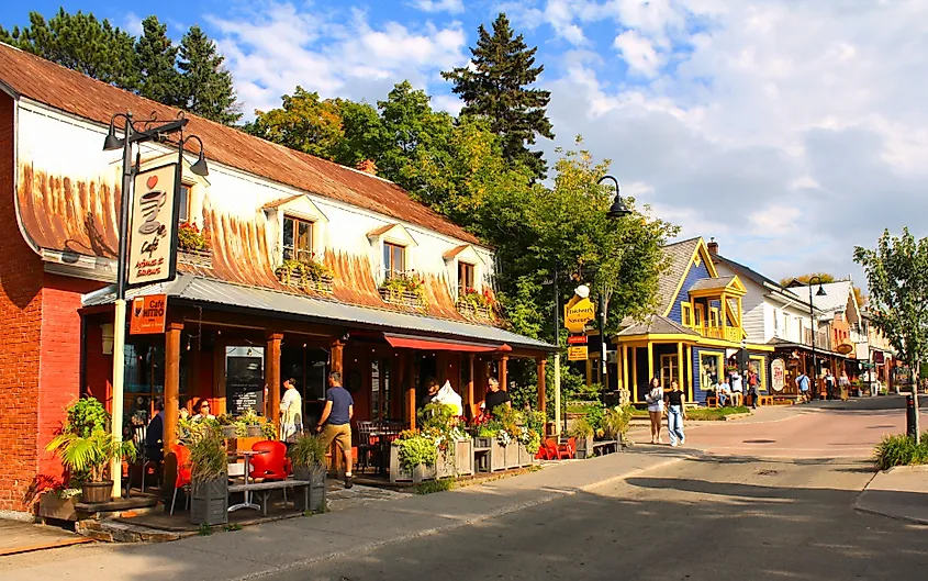 In the streets of Baie Saint Paul. Baie Saint Paul is a city in the Province of Quebec in Canada. Editorial credit: Juliana.B / Shutterstock.com