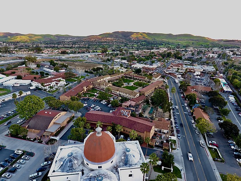 Historic downtown area of San Juan Capistrano, California.