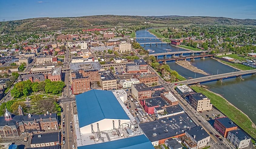 Elmira is a Town in Upstate New York on the Chemung River