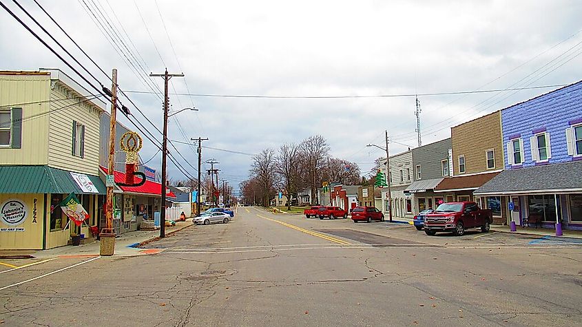 Main St. in Onsted, Michigan.