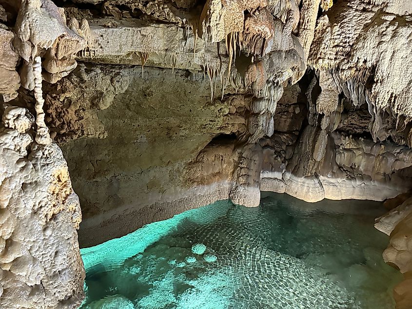The Natural bridge caverns in San Antonio Texas