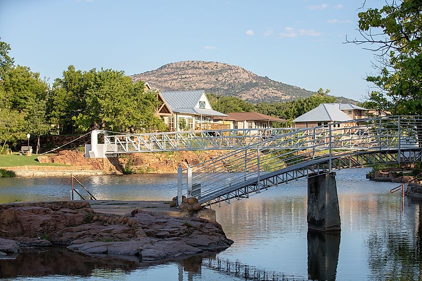 A waterway in Medicine Park, Oklahoma.