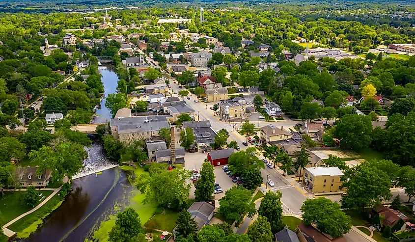 Downtown Cedarburg, Wisconsin.