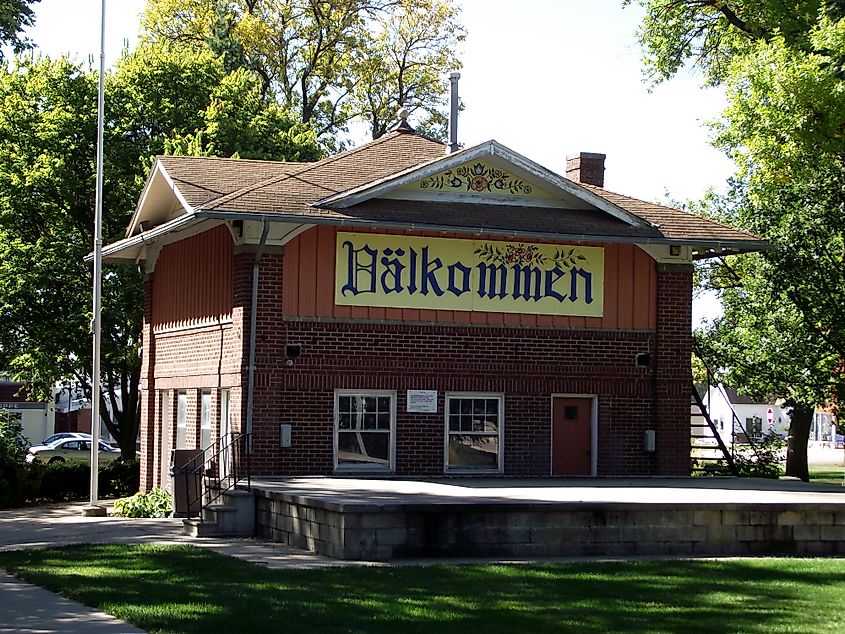 Center of Stromsburg town square. 