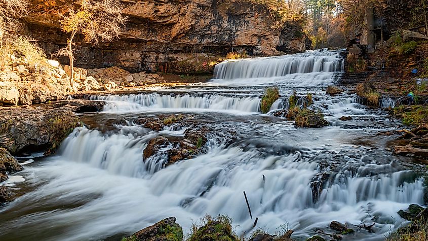 Waterfall at Willow River State Park in Hudson, Wisconsin