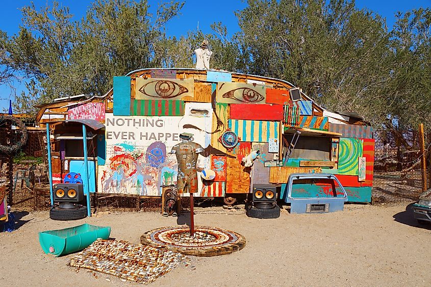 Slab City, is largely a snowbird community in the Sonoran Desert. 