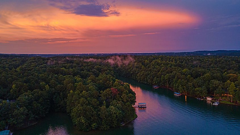 Lake Wedowee is a popular recreational area in Alabama.