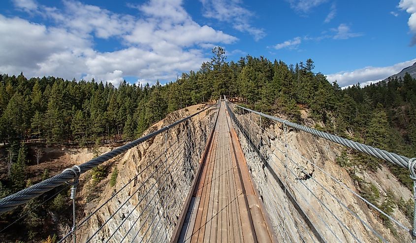 Golden Skybridge in Golden, British Columbia is Canada's highest suspension bridge