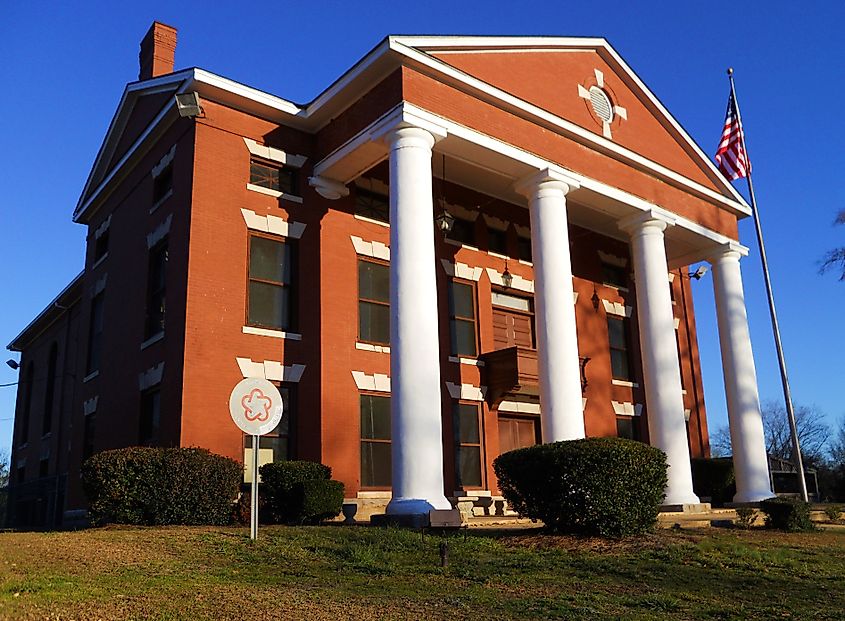 the Old Russell County Courthouse in Seale, Alabama.