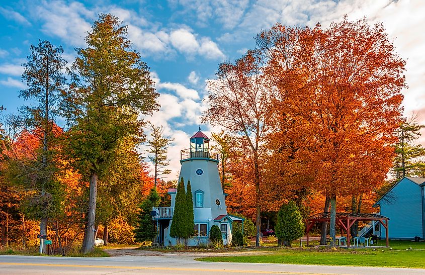 View of Gills Rock in Wisconsin.