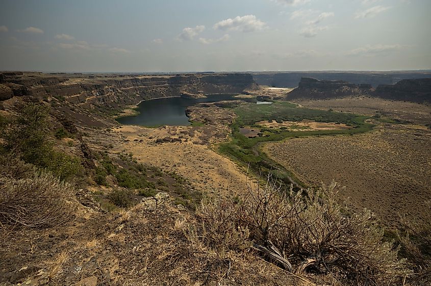 The vast expanse of Dry Falls, once the largest waterfall on earth. Photo by Brendan Cane