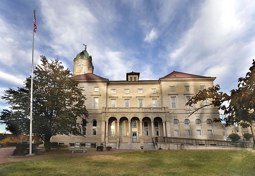 The Rockingham County Courthouse in Harrisonburg, Virginia