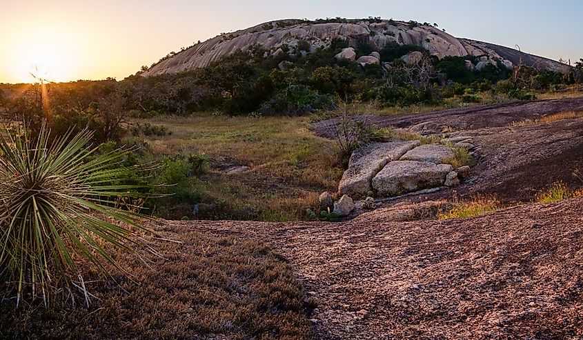 Sunrise at Enchanted Rock in Texas