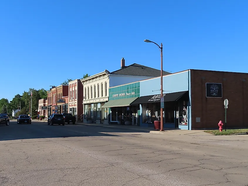 Street view in Fulton, Illinois.