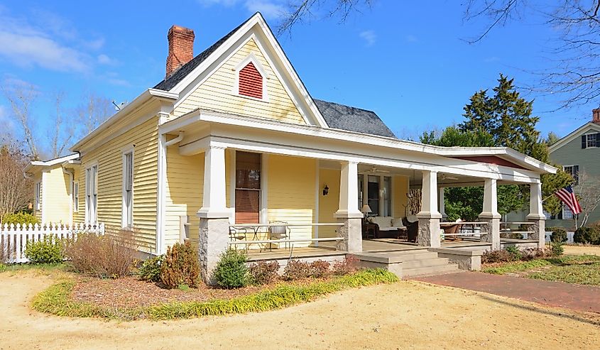 Historic Antebellum house in Madison, Georgia.