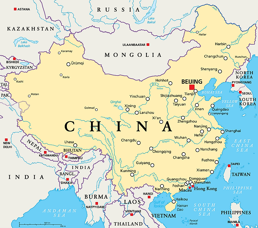 Countries Bordering China Map - Darice Fleurette