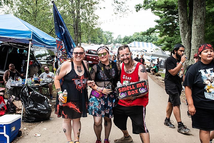 The Gathering of the Juggalos in Thornville, Ohio.