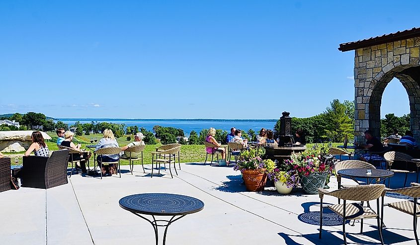 Mari Vineyards, on Old Mission Peninsula, Traverse City. Image credit PQK via Shutterstock.