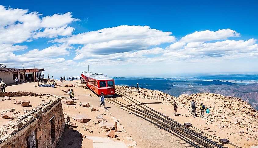 Pikes Peak Cog Railway car in Cascade, Colorado