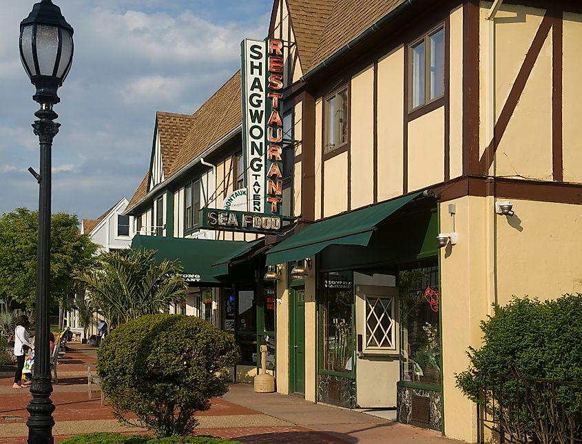 The Shagwong restaurant on The Montauk Highway in downtown Montauk, New York. Editorial credit: rj lerich / Shutterstock.com