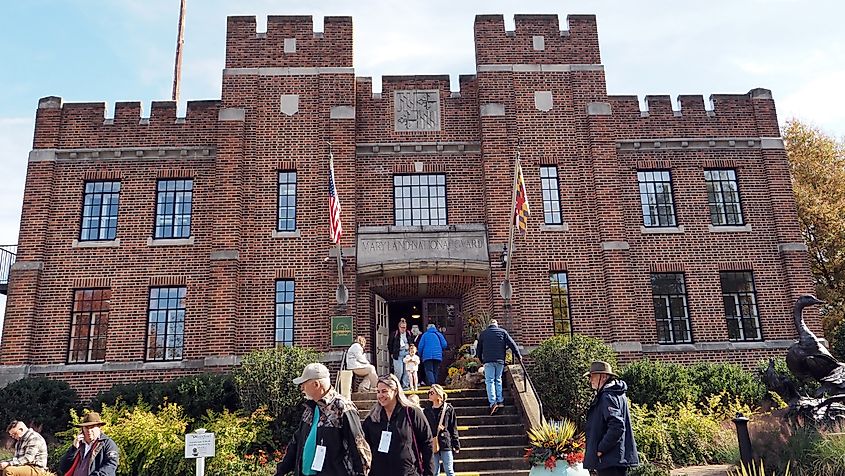 The Easton, Maryland, National Guard Armory photographed during Easton's annual Waterfowl Festival.