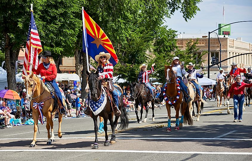 Downtown Prescott during the 4th of July parade.