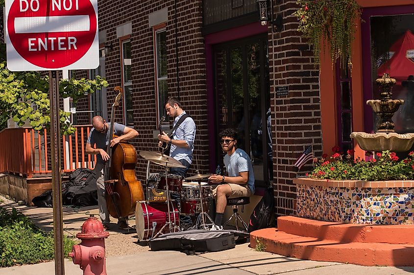 Musicians at the Collingswood Craft and Fine Art Festival in Collingswood, New Jersey.