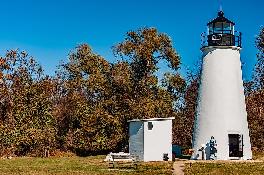 Turkey Point Lighthouse, Elk Neck State Park, USA, North East, Maryland.