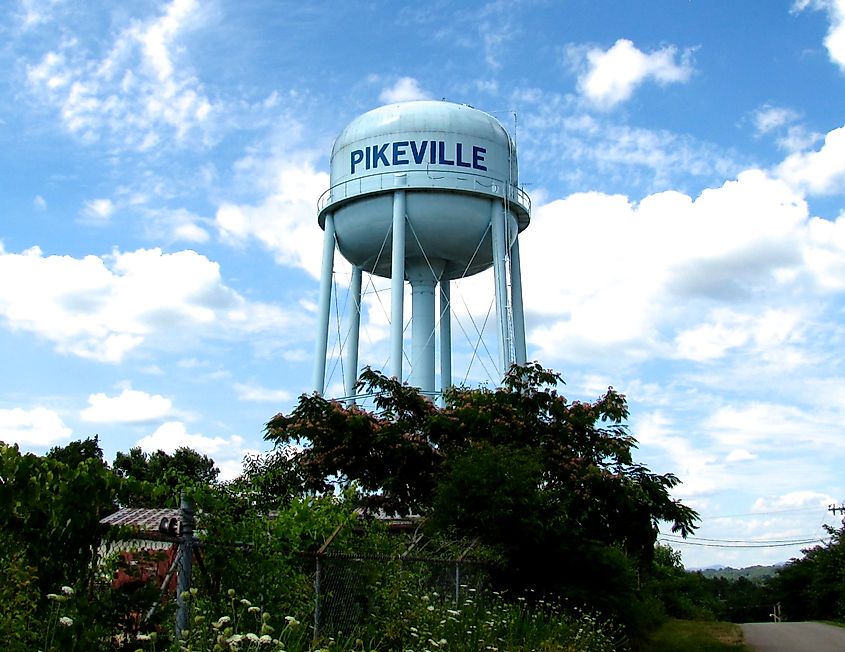 Water tower in Pikeville, Tennessee