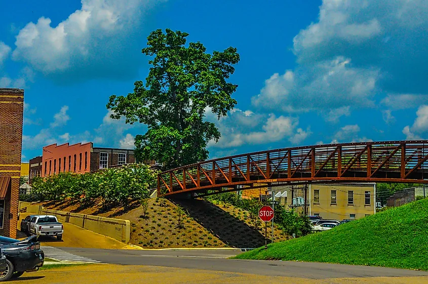 Main Street in New Albany, Mississippi.