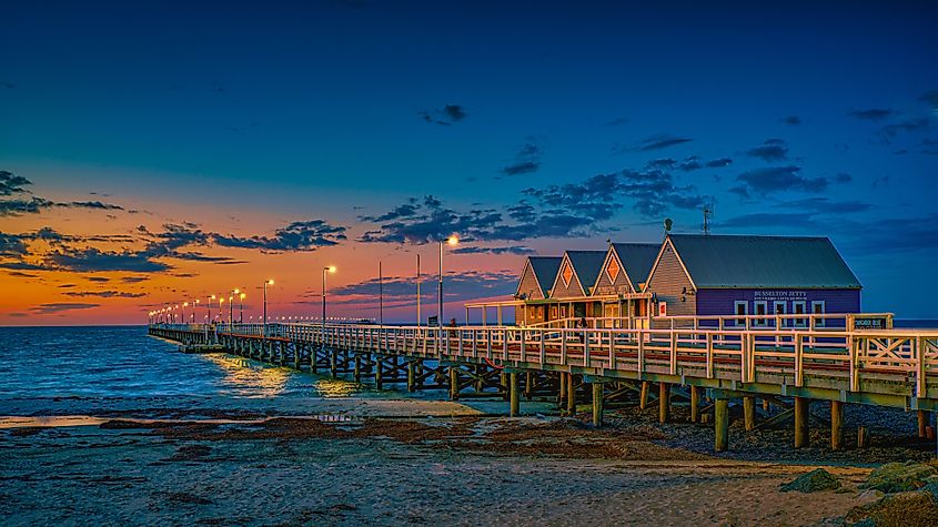 The Busselton Jetty in Busselton, Western Australia